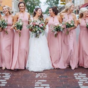 Azazie dusty rose bridesmaid dress